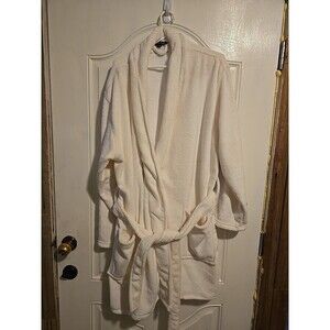Port Authority Ivory Women's Long Sleeve Plush Microfleece  Collar Robe